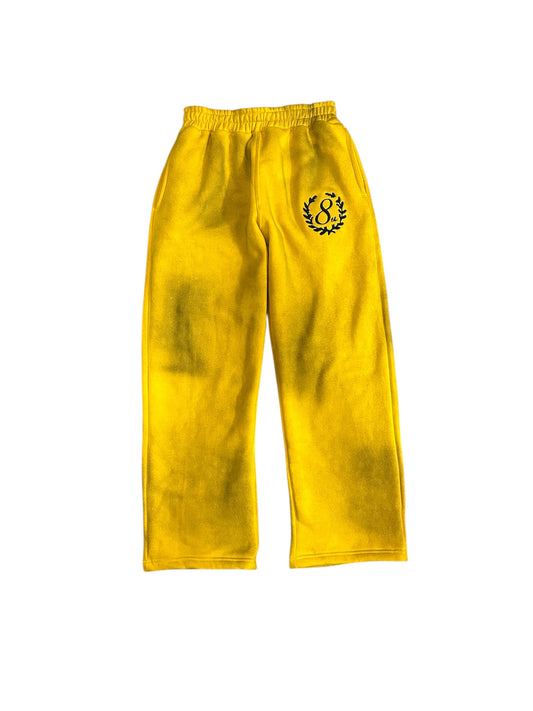 Yellow Dirty Wash Sweatpants