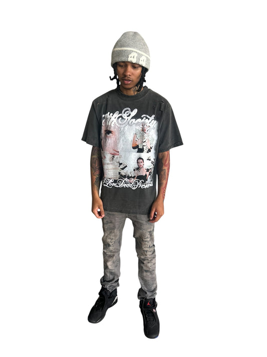 Grey “I Love Dead Presidents” Tee
